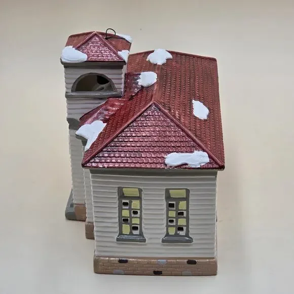 Department 56 Original Snow Village Jefferson School + Light Cord 5082-2 Retired - Picture 5 of 16